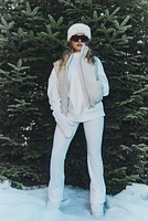 Ardene Soft Inside Flare Leggings in White | Size | Polyester/Elastane | Eco-Conscious