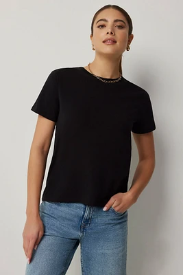 Ardene Basic Relaxed T-Shirt in | Size | Cotton/Elastane | Eco-Conscious