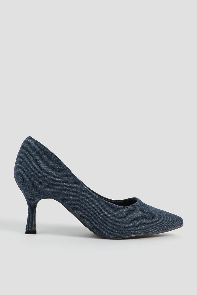 Ardene High Heel Pumps in Dark Blue | Size | Eco-Conscious