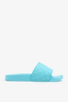 Ardene Quilted Slide Sandals in Light Blue | Size
