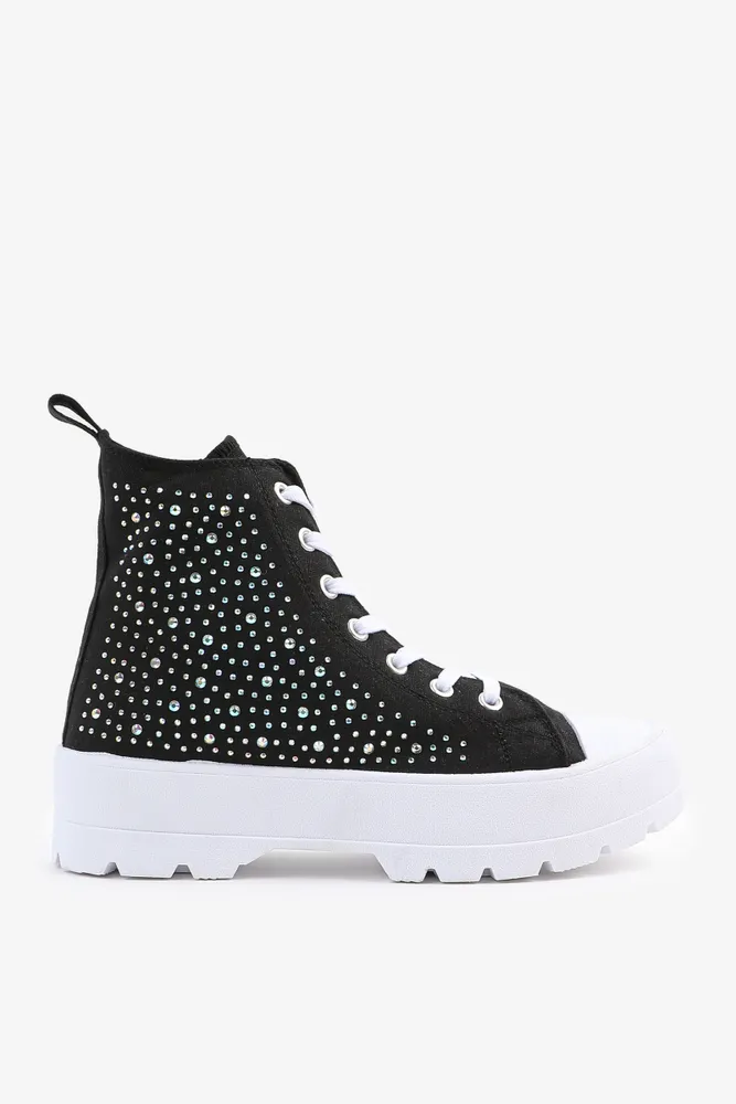 Ardene Mesh Lace-Up Sneakers in, Size, Rubber