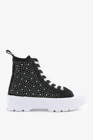 Ardene Rhinestone High Top Sneakers in | Size