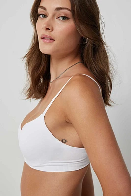 Ardene Seamless Push-Up Bra in White | Size | Nylon/Elastane