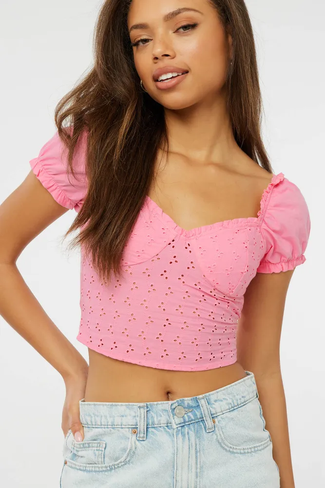 Ultra Crop Lace Bustier Top