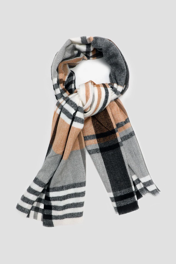 Ardene Plaid Scarf | Polyester