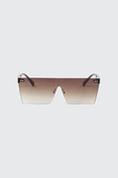 Ardene Rimless Square Sunglasses in Brown