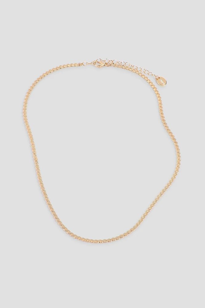 Ardene Thick Chain Necklace in Gold