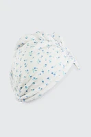 Ardene Floral Hair Towel in White