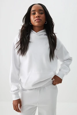 Ardene MADESOFT Fleece Hoodie in Coconut Bliss | Size | Polyester/Cotton | Eco-Conscious