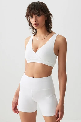 Ardene 5" Biker Shorts in Pearl White | Size | Polyester/Elastane