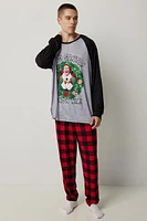 Ardene Man Elf PJ Set For Men in Red | Size | Polyester/Spandex