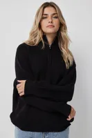 Ardene Half-Zip Mock Neck Sweater in | Size | 100% Acrylic