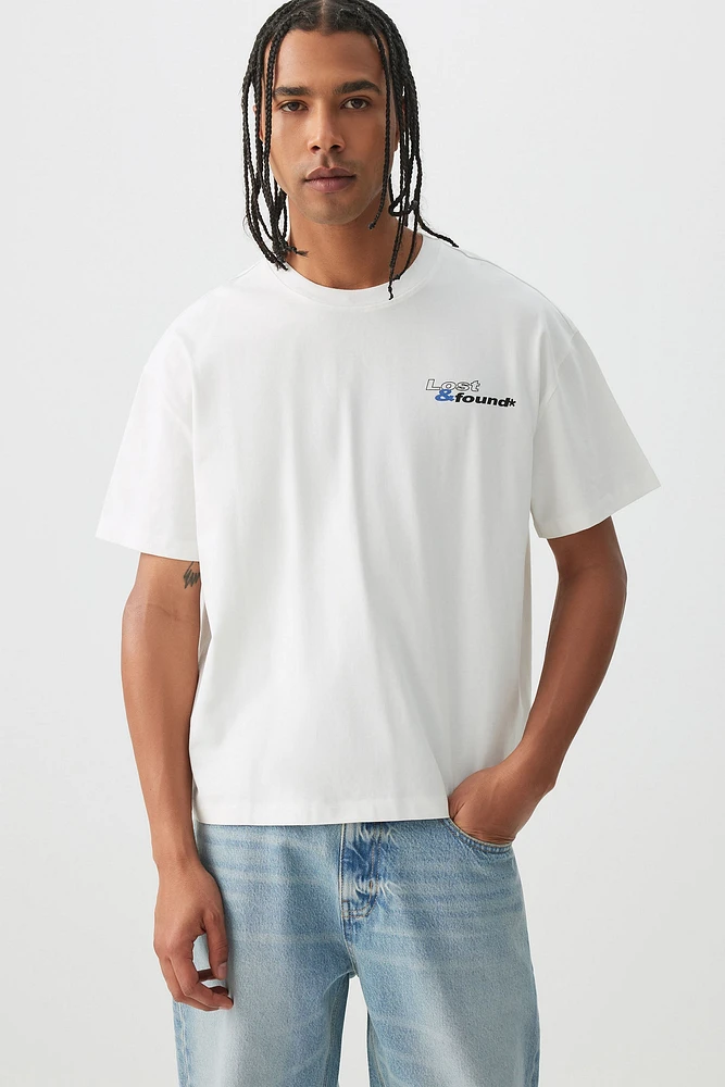 Ardene Man Boxy Graphic T-Shirt For Men in | Size | 100% Cotton