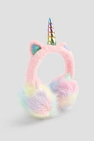 Ardene Kids Unicorn Earmuffs in Light Pink | Polyester