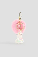 Ardene Kids Iridescent Unicorn Keychain in Light Pink