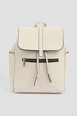 Ardene Faux Leather Flap Backpack in | 100% Recycled Polyester/Faux Leather | Eco-Conscious