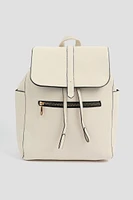 Ardene Faux Leather Flap Backpack in | 100% Recycled Polyester/Faux Leather | Eco-Conscious