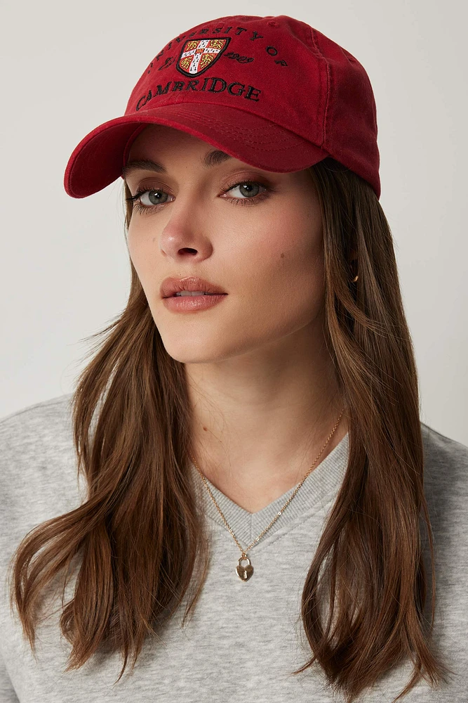 Ardene Cambridge Cap in Red | Cotton