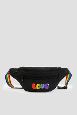 Ardene Love Fanny Pack in Black | 100% Recycled Polyester | Eco-Conscious
