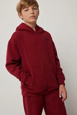 Ardene Kids Logo Hoodie in Burgundy | Size | Polyester/Cotton | Fleece-Lined