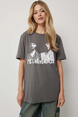 Ardene The Chainsmokers T-Shirt in Grey | Size | 100% Cotton