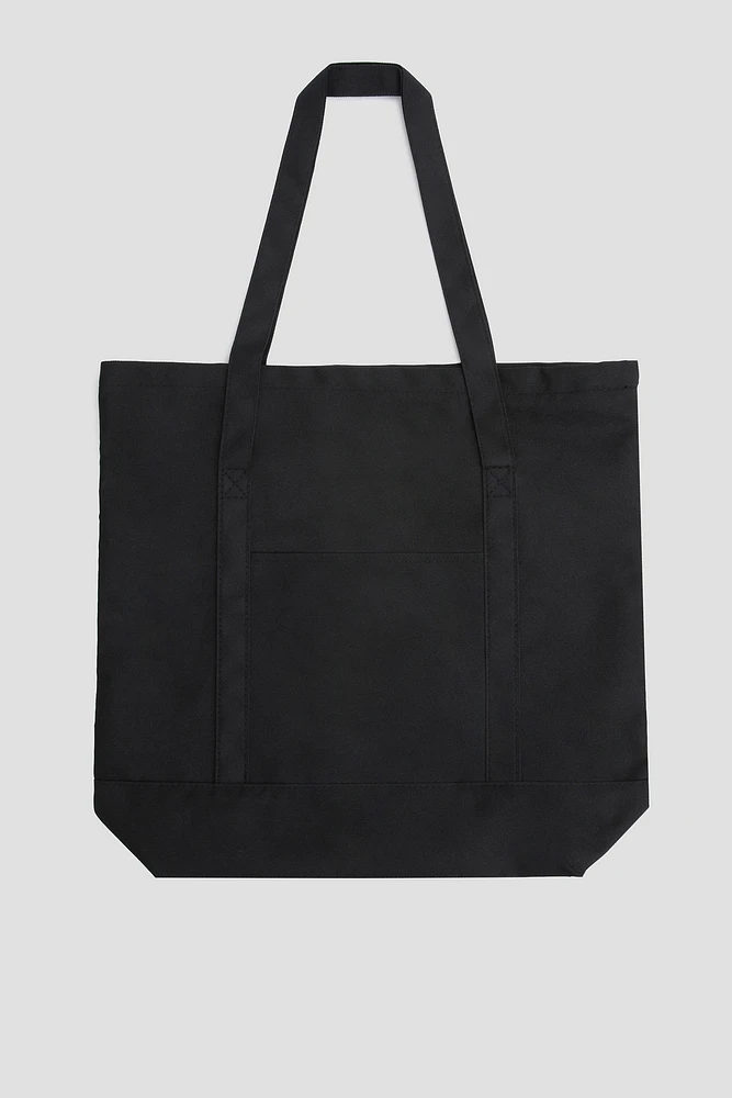 Ardene Canvas Tote in Black | 100% Recycled Polyester | Eco-Conscious