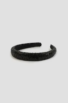 Ardene Kids Sequin Headband in Black