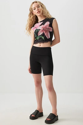 Ardene Basic Foldover Biker Shorts in | Size | Cotton/Elastane | Eco-Conscious