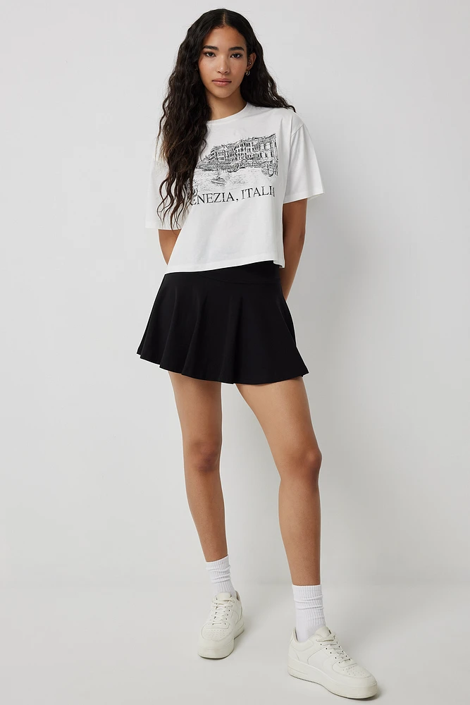 Ardene Basic Cotton Sports Skirt in | Size | Cotton/Elastane/Viscose | Eco-Conscious
