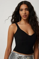 Ardene A.C.W. Crop Bustier in Black | Size | Polyester/Elastane