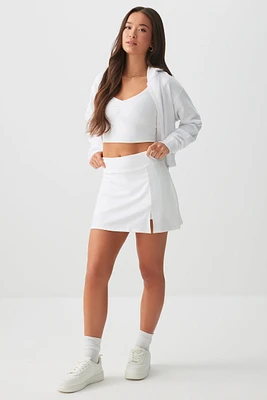 Ardene Butter Mini Sports Skort in White | Size | Nylon/Elastane