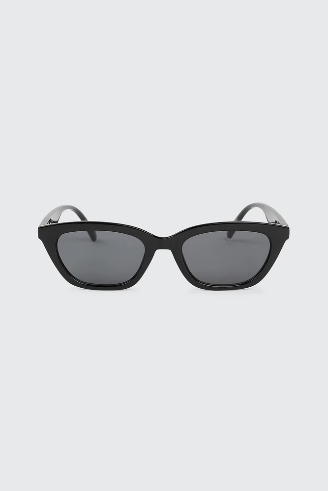 Ardene Slim Square Sunglasses in Black