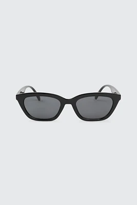 Ardene Slim Square Sunglasses in Black