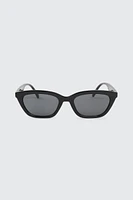 Ardene Slim Square Sunglasses in Black