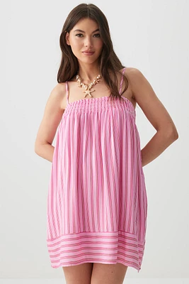 Ardene Babydoll Mini Dress in Light Pink | Size | 100% Viscose