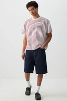 Ardene Man Baggy Denim Shorts For Men in Dark Blue | Size | 100% Cotton