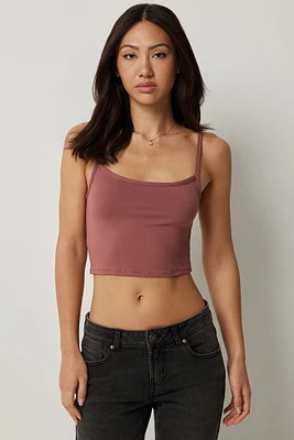 Ardene Basic Super Soft Ultra Crop Tank in Spice | Size | Eco-Conscious