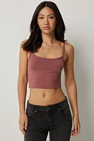 Ardene Basic Super Soft Ultra Crop Tank in Spice | Size | Eco-Conscious