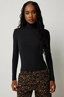 Ardene Super Soft Ribbed Turtleneck Top in | Size | Polyester/Elastane