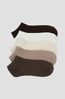 Ardene 5-Pack Solid Ankle Socks | Polyester/Elastane