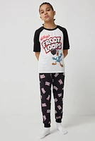 Ardene Froot Loops PJ Set in Black | Size | Polyester/Spandex