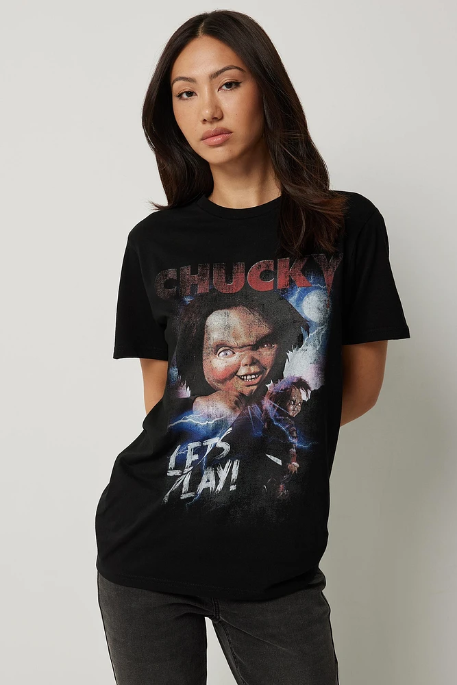 Ardene Oversized Chucky Graphic T-Shirt in | Size | 100% Cotton