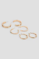 Ardene 3-Pack of Mix Hoop Earrings in Gold | Stainless Steel