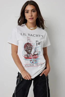 Ardene Lil Yachty Oversized T-Shirt in White | Size