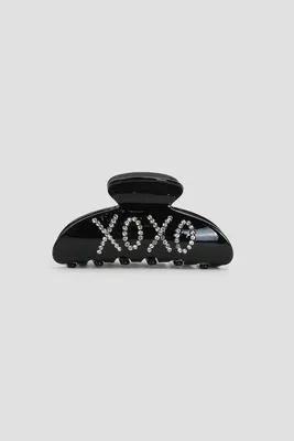 Ardene XOXO Embellished Hair Claw in Black
