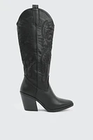 Ardene Cowboy Inspired Boots in | Size | Faux Leather | Eco-Conscious