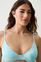 Ardene Triangle Bikini Top with Underwire in Light Blue | Size | Polyester/Nylon/Elastane | Microfiber