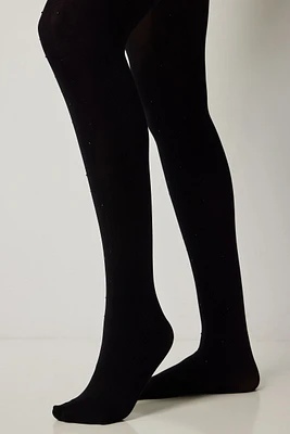 Ardene Tights with Crystals in Black | Size | Polyester/Spandex