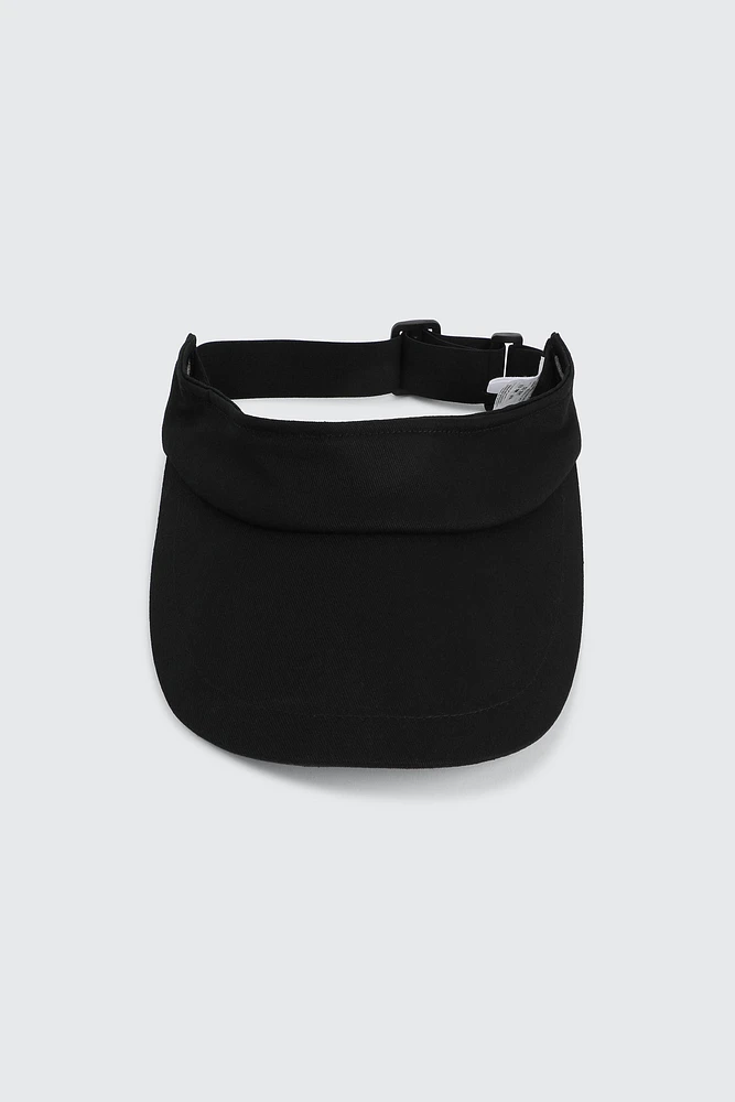 Ardene Sporty Visor in Black | Polyester/Cotton