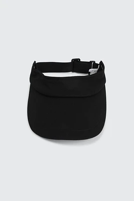 Ardene Sporty Visor in Black | Polyester/Cotton